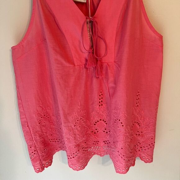 Ink + Ivy Women  Sleeveless Blouse Top Eyelet - Picture 8 of 9